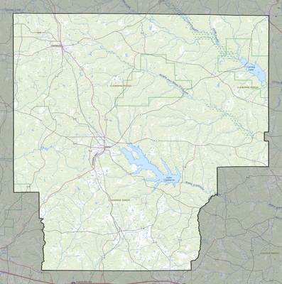 Claiborne County LA USGS topo map
