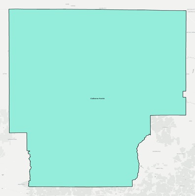 Claiborne County LA school district boundaries map