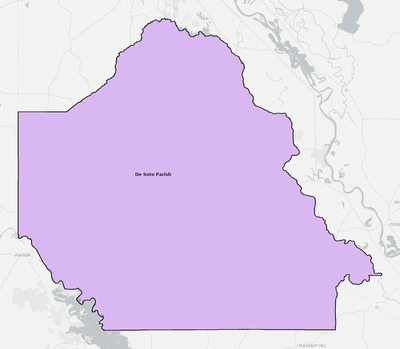 De Soto County LA school district boundaries map