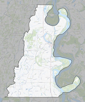 East Carroll County LA USGS topo map