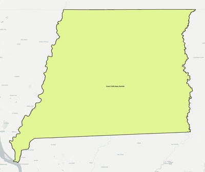 East Feliciana County LA school district boundaries map