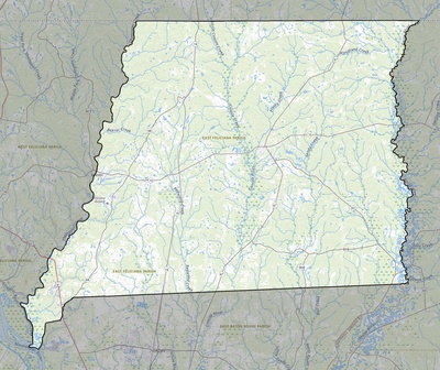 East Feliciana County LA USGS topo map