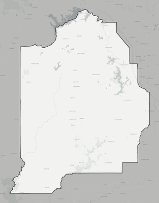 Evangeline County LA county basemap context