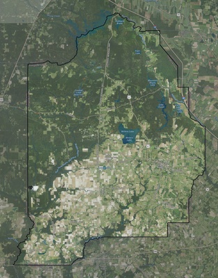 Evangeline County LA USGS imagery and topo map