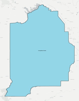 Evangeline County LA school district boundaries map