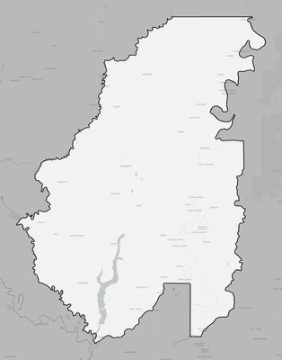 Franklin County LA county basemap context