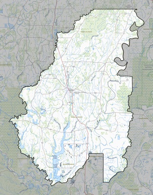 Franklin County LA USGS topo map
