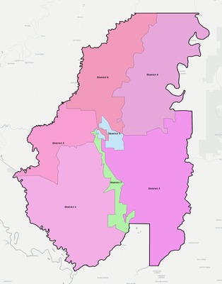 Franklin County LA townships and subdivisions map