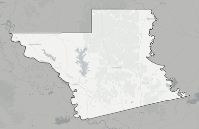 Grant County LA county basemap context