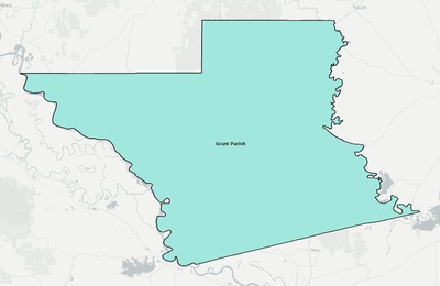 Grant County LA school district boundaries map