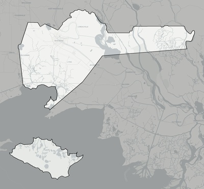 Iberia County LA county basemap context