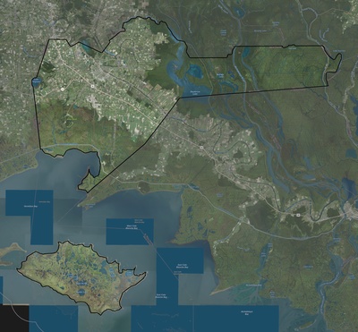 Iberia County LA USGS imagery and topo map