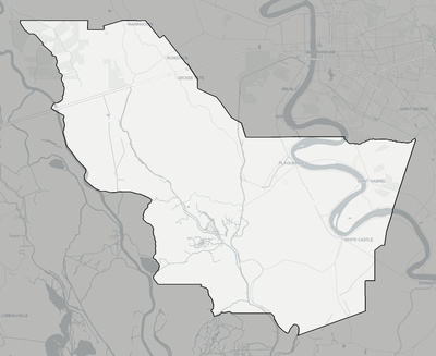 Iberville County LA county basemap context