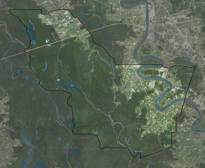 Iberville County LA USGS imagery and topo map