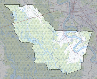 Iberville County LA USGS topo map