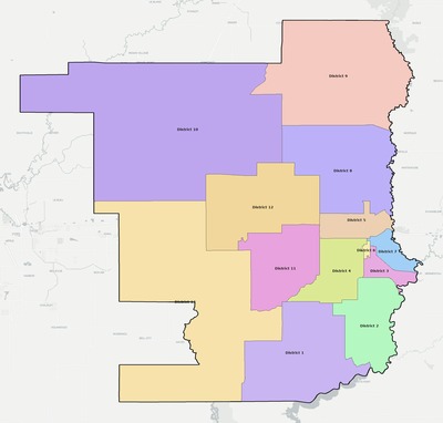 Jefferson Davis County LA townships and subdivisions map