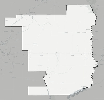 Jefferson Davis County LA county basemap context