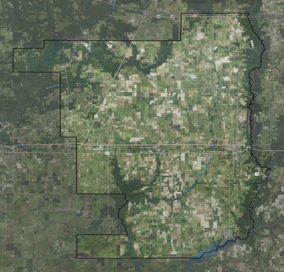 Jefferson Davis County LA USGS imagery and topo map