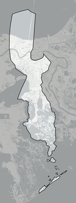 Jefferson County LA county basemap context