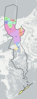 Jefferson County LA ZIP code boundaries map