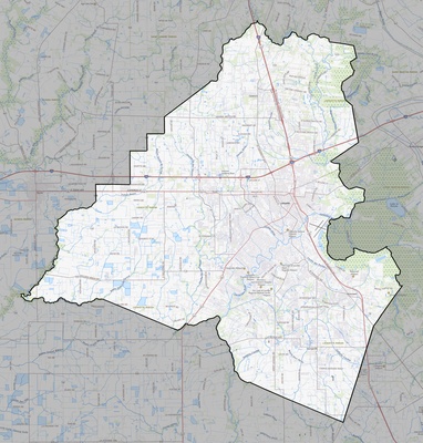 Lafayette County LA USGS topo map