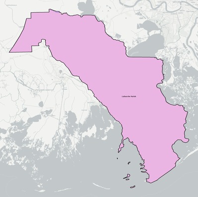 Lafourche County LA school district boundaries map