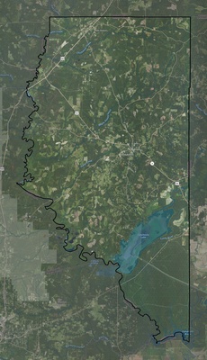 LaSalle County LA USGS imagery and topo map