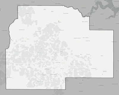 Lincoln County LA county basemap context