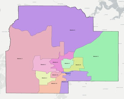 Lincoln County LA townships and subdivisions map