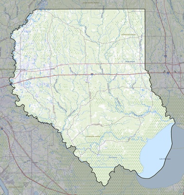 Livingston County LA USGS topo map