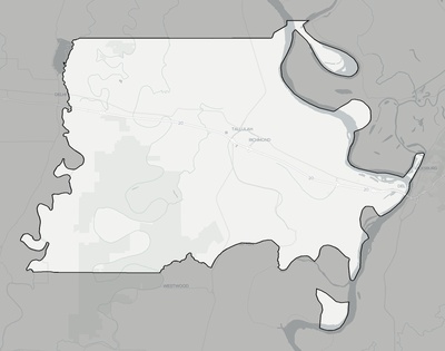 Madison County LA county basemap context