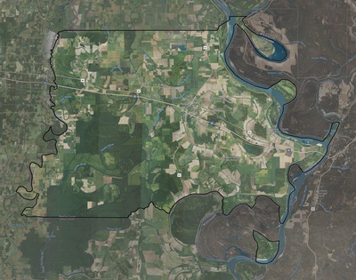 Madison County LA USGS imagery and topo map