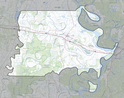 Madison County LA USGS topo map