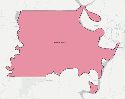 Madison County LA school district boundaries map