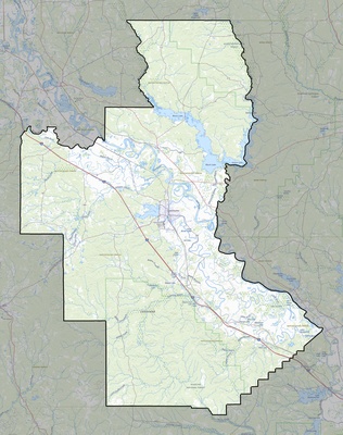 Natchitoches County LA USGS topo map