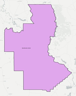 Natchitoches County LA school district boundaries map