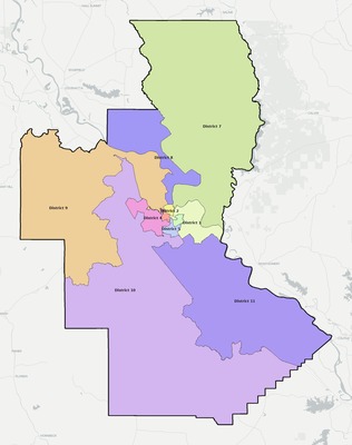 Natchitoches County LA townships and subdivisions map