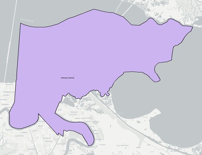 Orleans County LA school district boundaries map