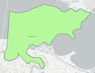 Orleans County LA townships and subdivisions map