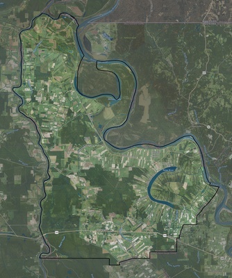 Pointe Coupee County LA USGS imagery and topo map