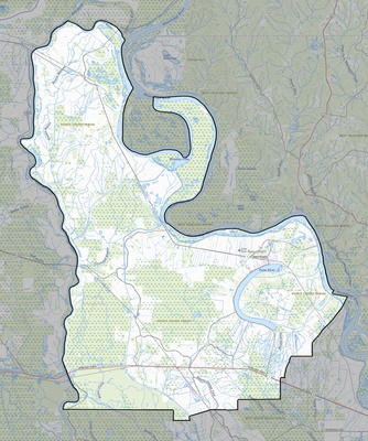 Pointe Coupee County LA USGS topo map