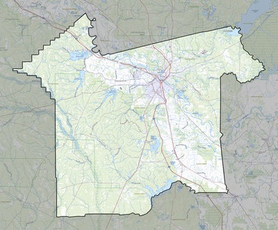 Rapides County LA USGS topo map