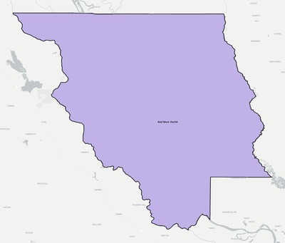 Red River County LA school district boundaries map