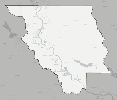 Red River County LA county basemap context