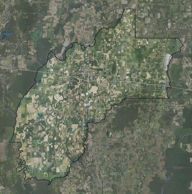 Richland County LA USGS imagery and topo map