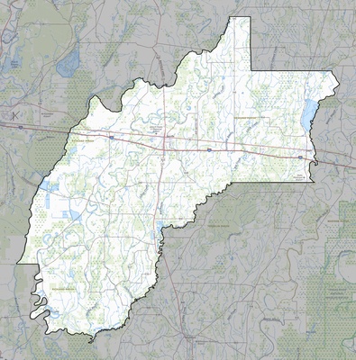 Richland County LA USGS topo map