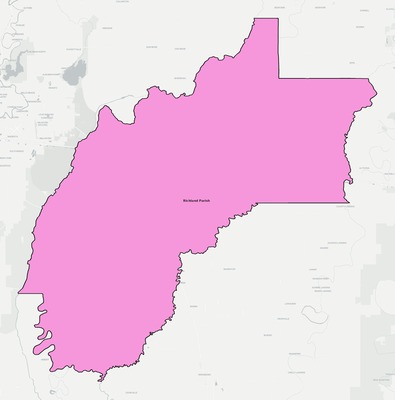 Richland County LA school district boundaries map