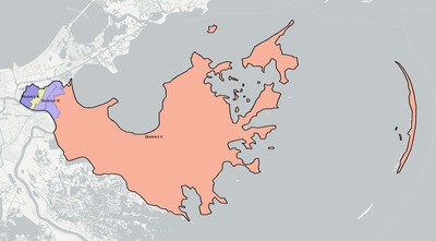St. Bernard County LA townships and subdivisions map