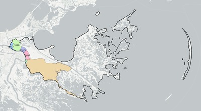 St. Bernard County LA ZIP code boundaries map