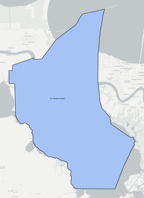 St. Charles County LA school district boundaries map